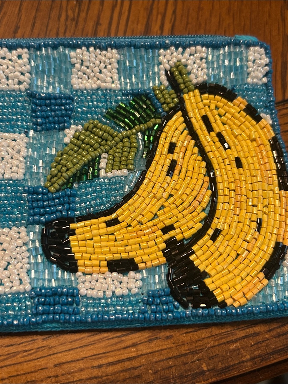 BANANAS !! Hand Beaded Coin Purse 🍌🍌🍌NEW Colorful